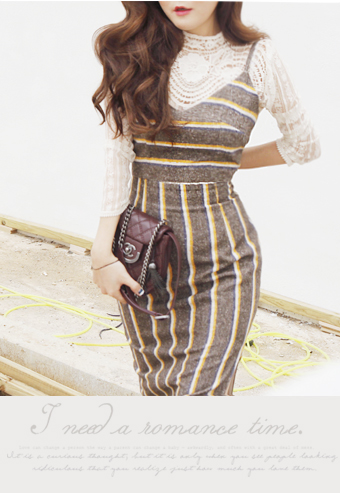 Elegant Stripe SET (Vest-skirt)_j/s 2015,10월중순출고 확정