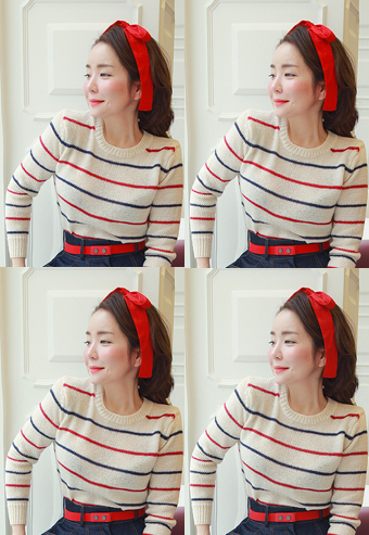 Red Navy knit 